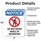 Signmission Do Not Enter While Sign, Vinyl Decal, 7in W x 10in L, 2PK OS-2PACK-NS-D-710-V-11257 - alternate 2
